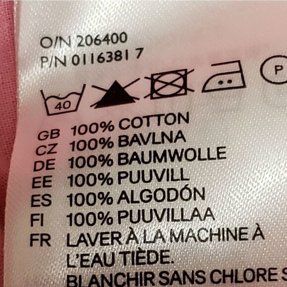 🔺️H&M Label of Graded Goods Neon Pink Buttoned Top Size 14 - Picture 9 of 10